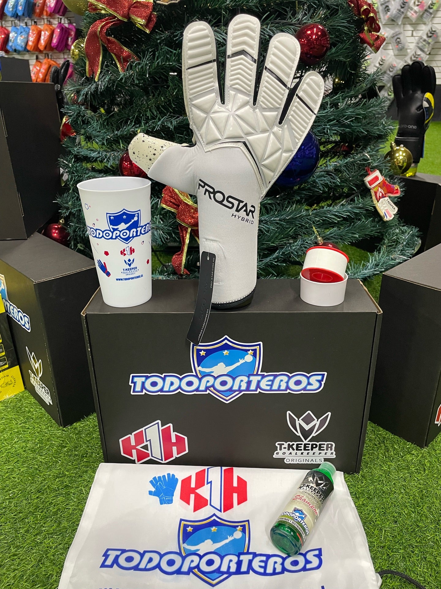 BOX NAVIDEÑO GUANTE PROSTAR BLANCO TALLA 9