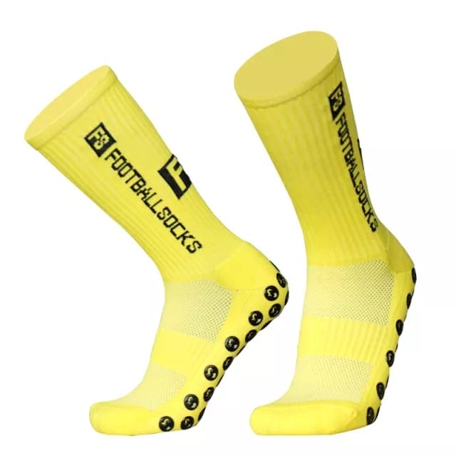 CALCETA ANTIDESLIZANTE ADULTO FOOTBALL SOCKS AMARILLA (39-44)