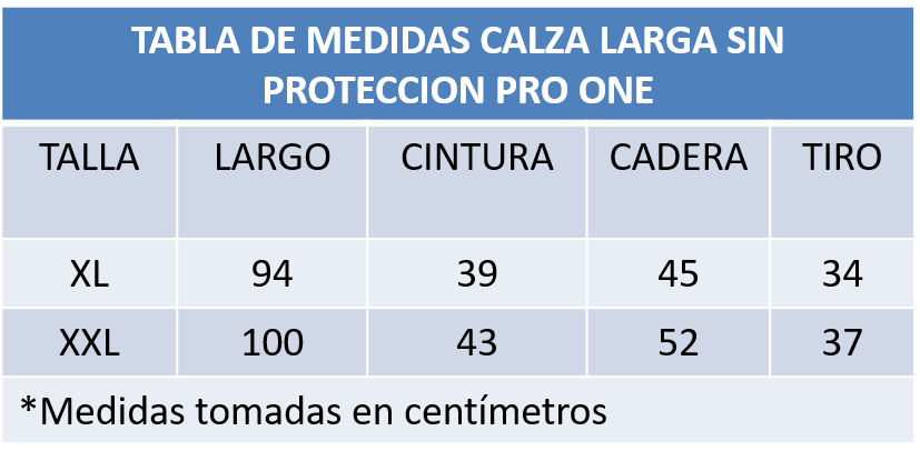 CALZA LARGA PRO ONE AZUL REY SIN PROTECCIÓN