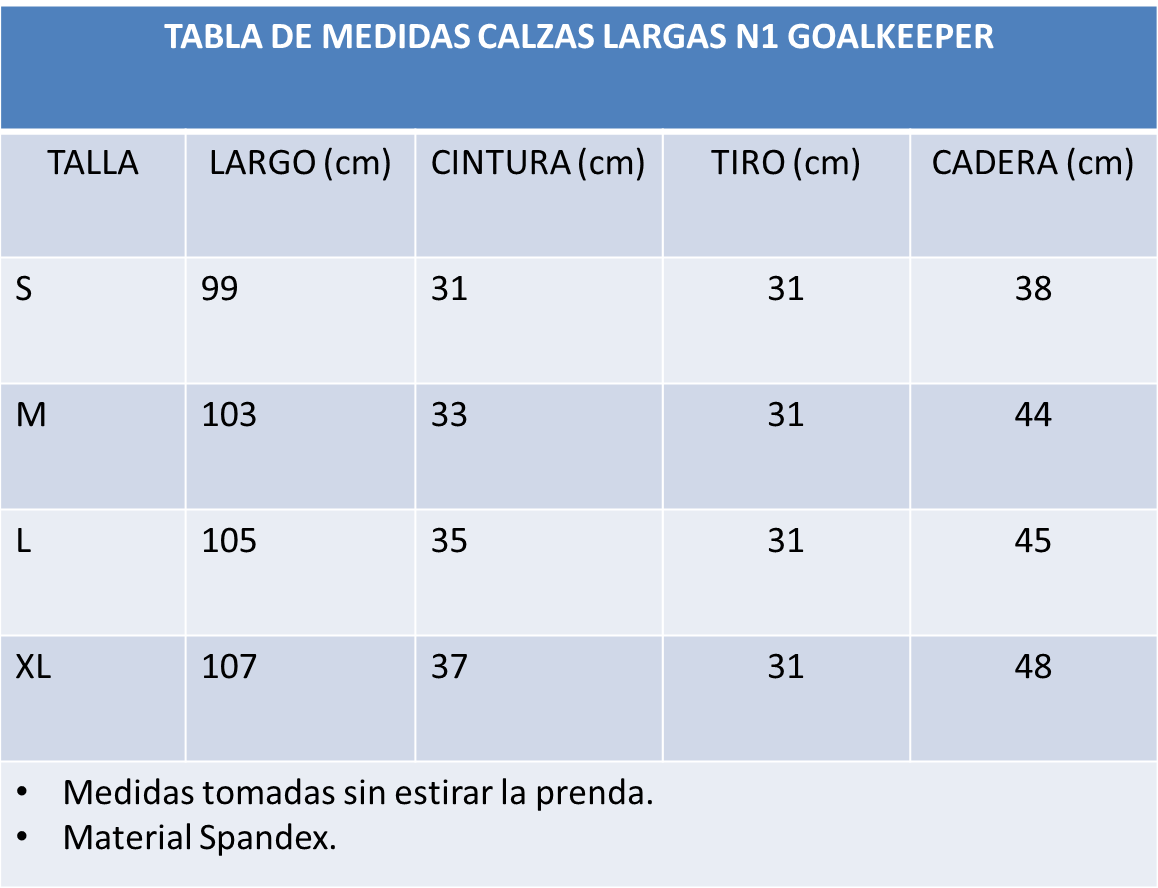 CALZA LARGA N1 GOALKEEPER CON PROTECCION