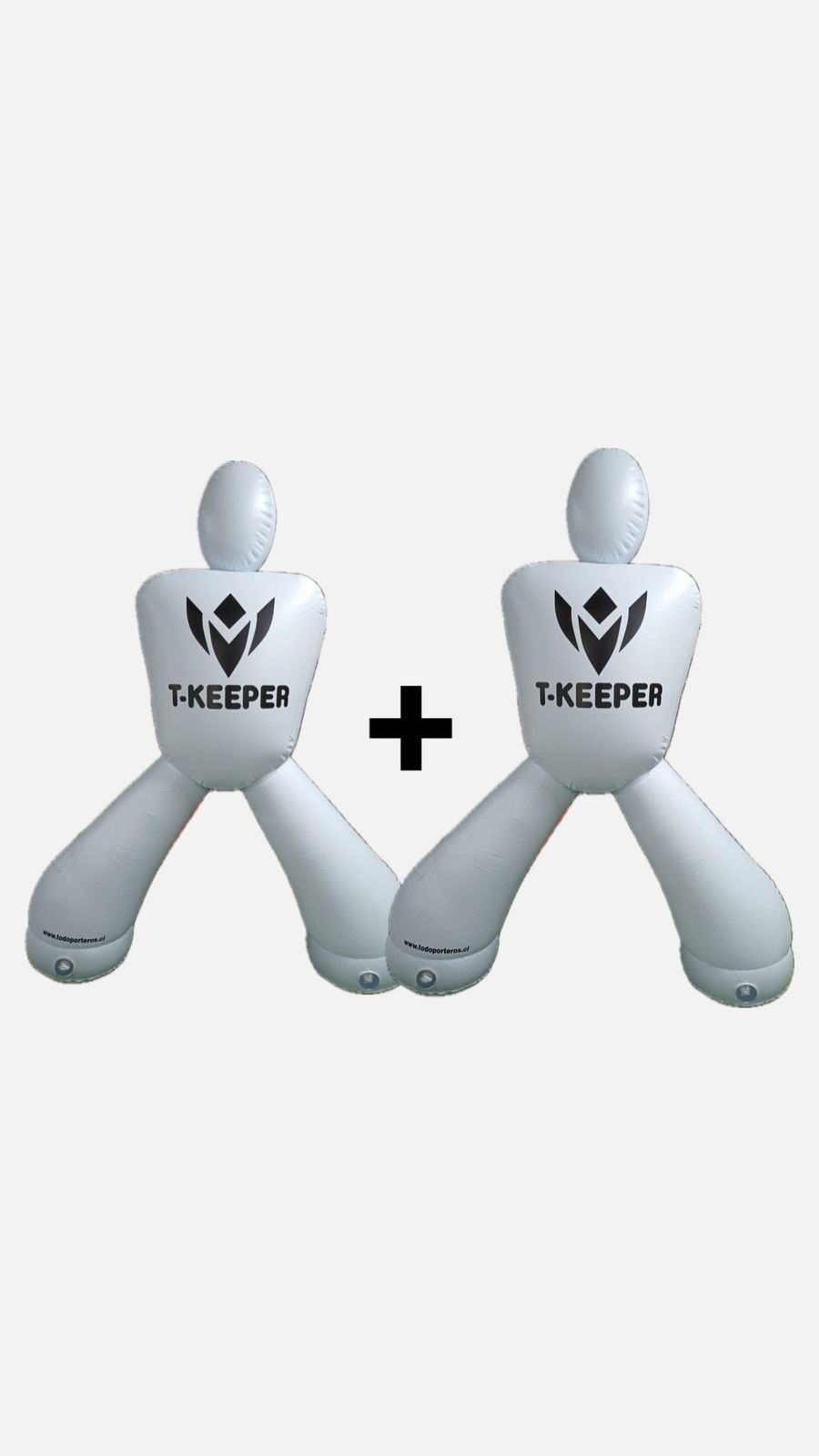 Pack 2 Dummys de entrenamiento blanco t-keeper 2 Metros