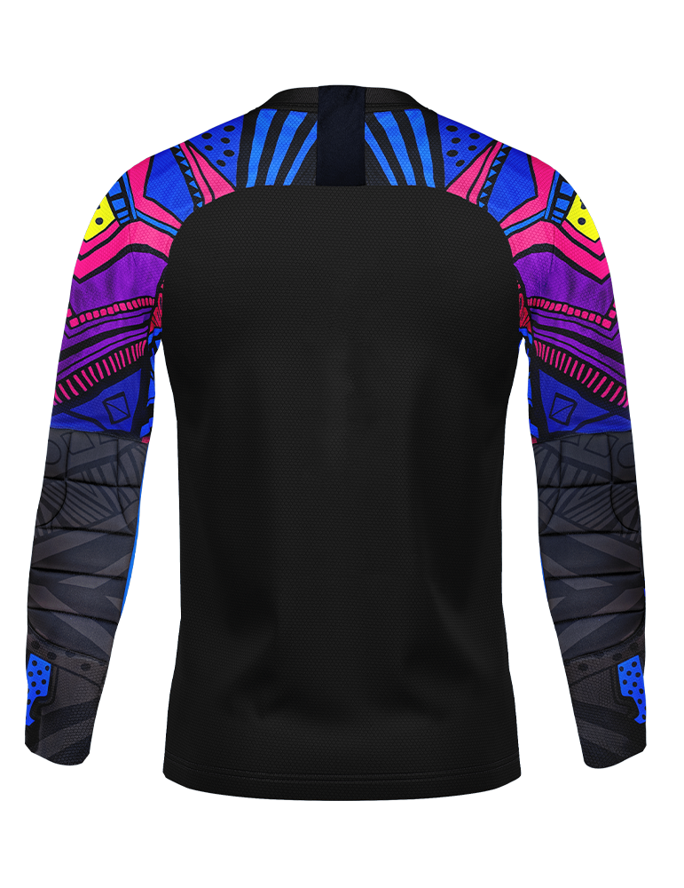 POLERA DE ARQUERO PRO ONE NEW TEMPO RX NEGRO/FUCSIA/AZUL