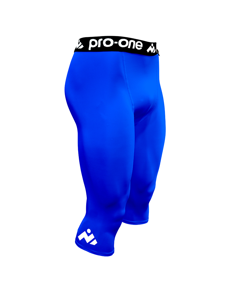 calza 3/4 PRO ONE SPARK AZUL SIN PROTECCIÓN