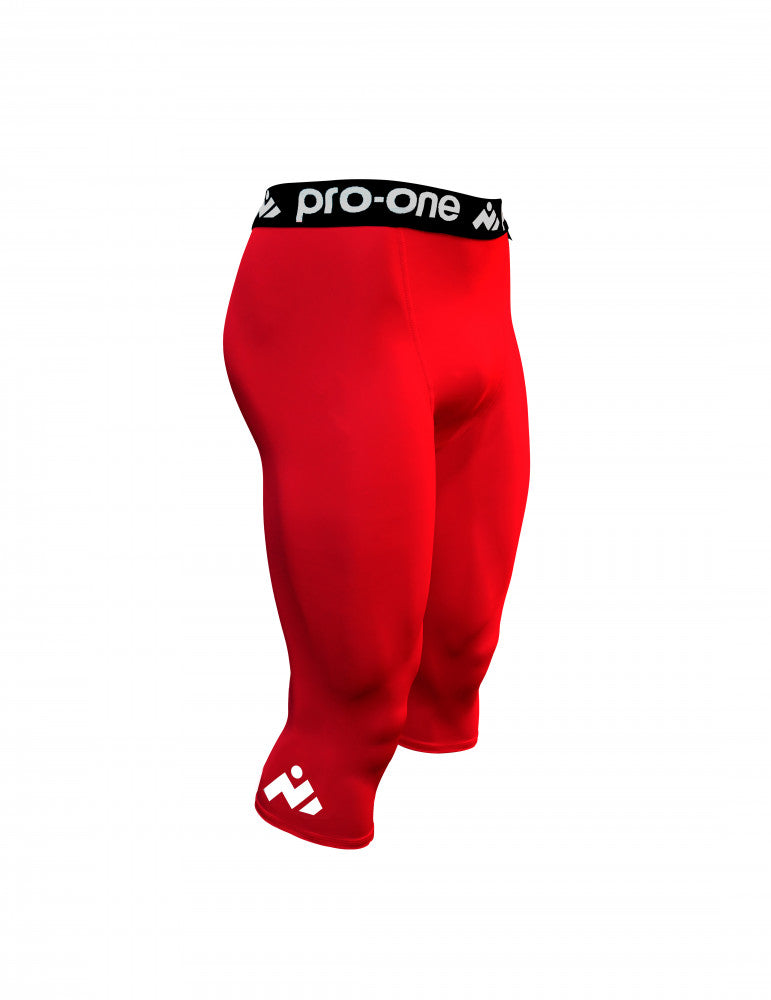 calza 3/4 PRO ONE SPARK ROJO SIN PROTECCIÓN