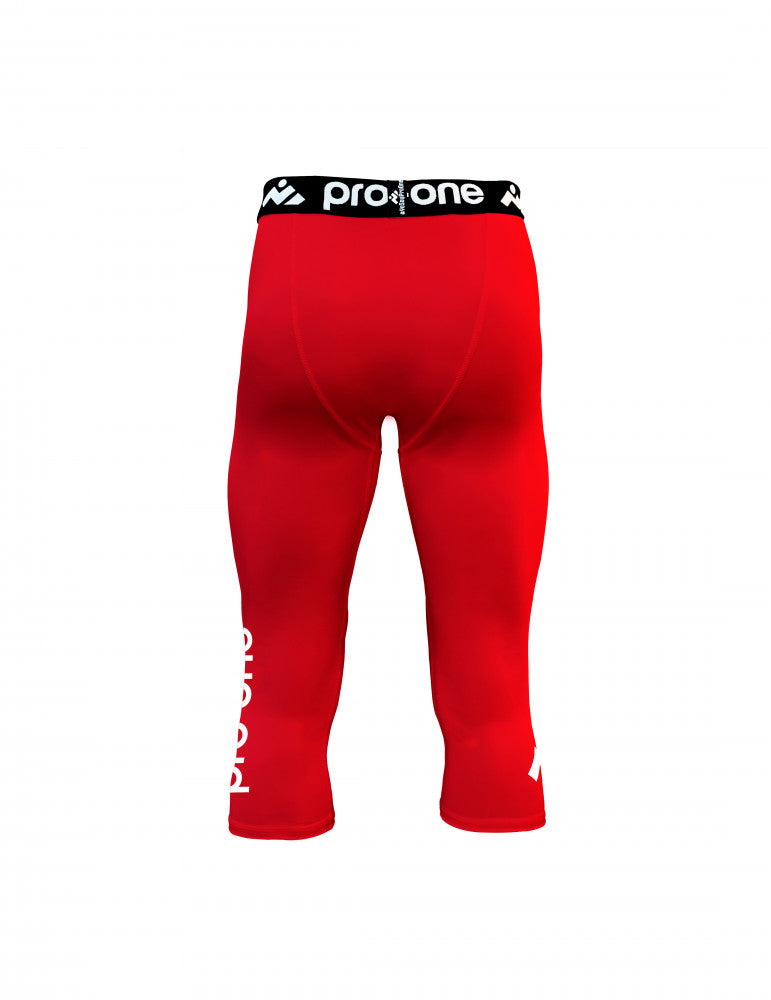 calza 3/4 PRO ONE SPARK ROJO SIN PROTECCIÓN