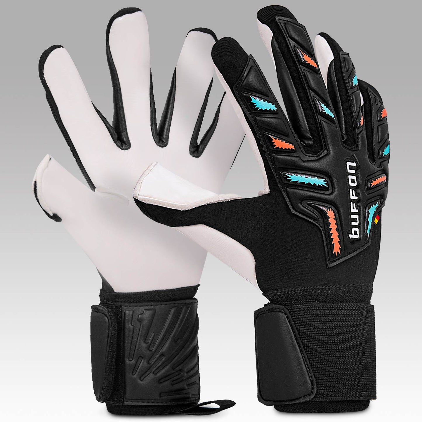 GUANTE BUFFON PIXEL 2 PROFESIONAL NEGRO/NARANJA/MENTA