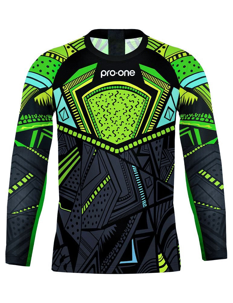 POLERA DE ARQUERO M/LARGA PRO-ONE TEMPO RX NEGRO/VERDE