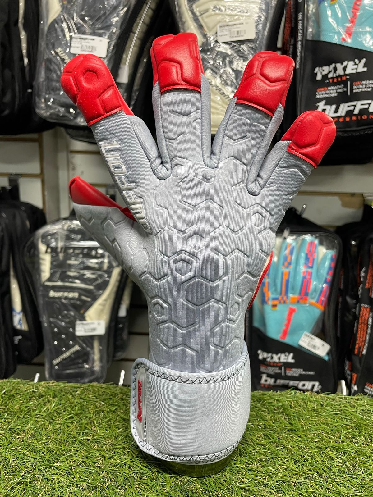 GUANTE BUFFON TITAN PROFESIONAL AD GRIS/ROJO – Todoporteros