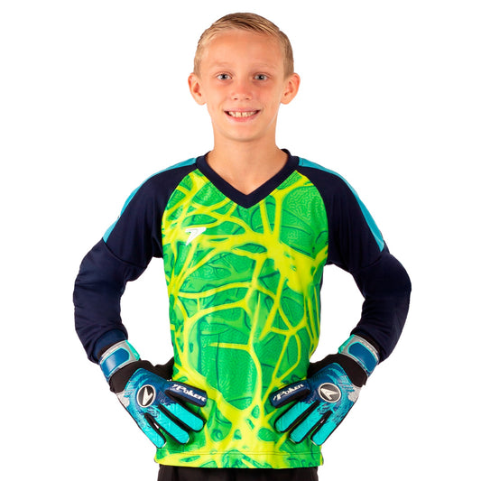 POLERA DE ARQUERO MANGA LARGA POKER CARDIO (VERDE) NIÑO