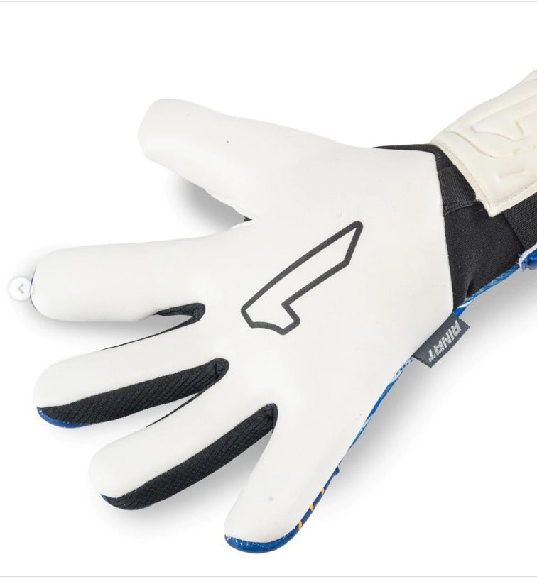 Guantes De Portero Rinat Fiera Tr Pro blanco azul sin ferulas