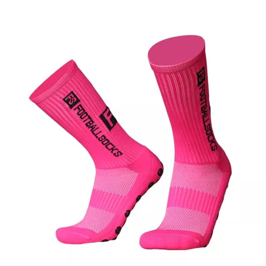 CALCETA ANTIDESLIZANTE ADULTO FOOTBALL SOCKS ROSADA (39-44)