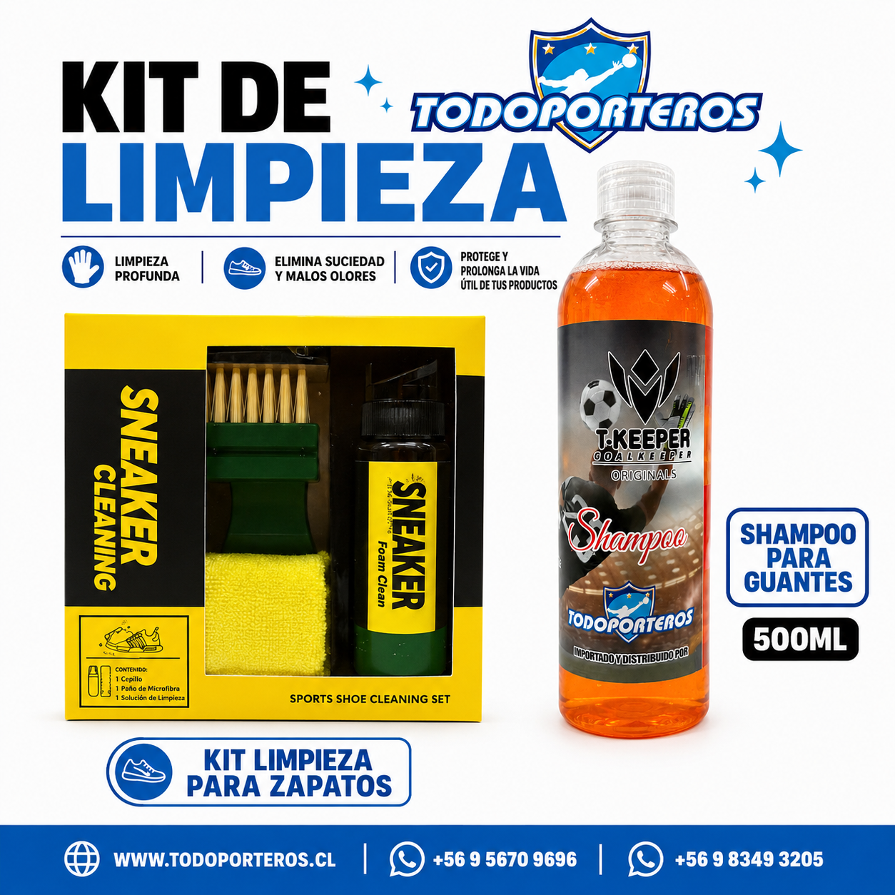 PACK DE LIMPIEZA 3 PARA GUANTES Y ZAPATOS