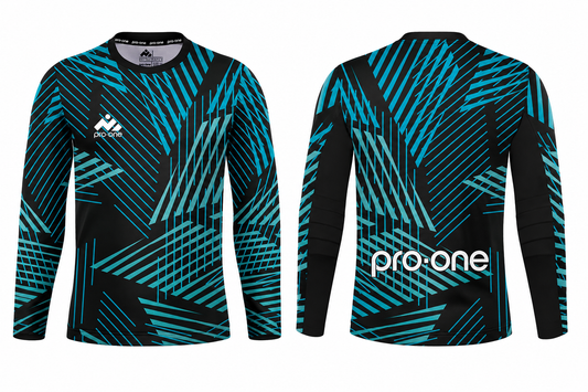 POLERA DE ARQUERO M/LARGA PRO-ONE ENERGY NEGRO/VERDE PETROLEO