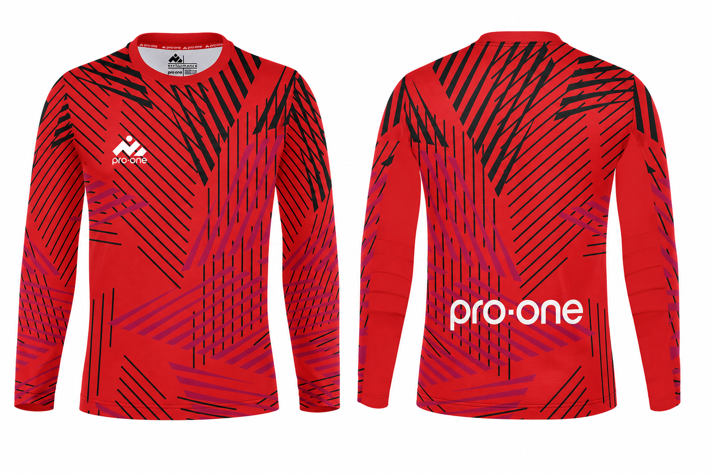 POLERA DE ARQUERO M/LARGA PRO-ONE ENERGY ROJO
