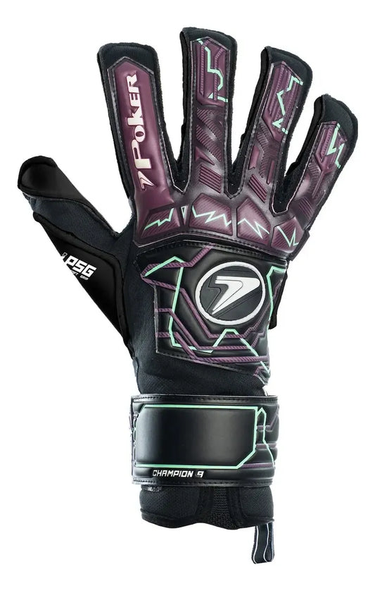 POKER LUVA CHAMPIONS 9 PRO NEGRO/PURPURA(SIN FERULA)