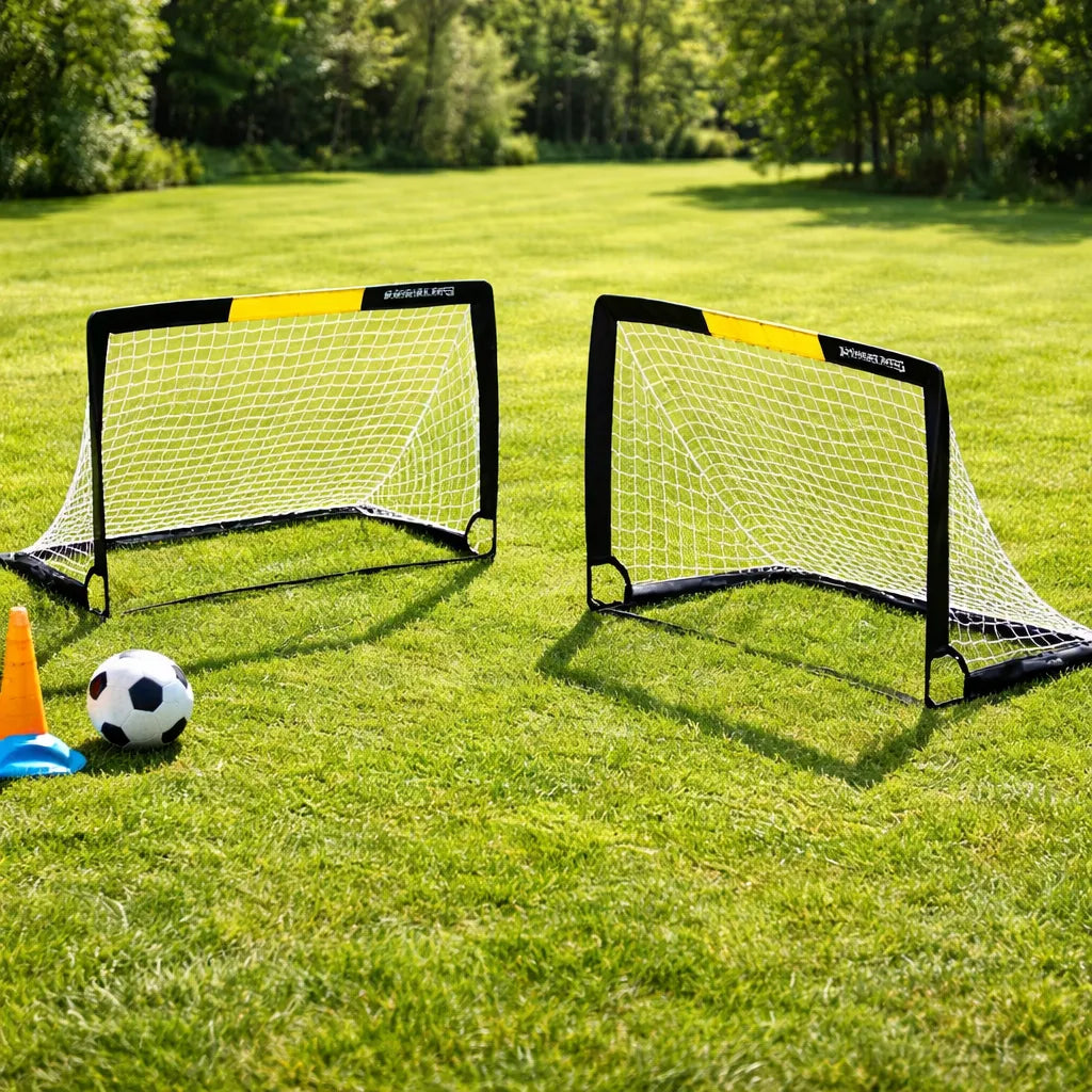 SET 2 ARCOS DE FUTBOL DRB PLEGABLE CON FUNDA (120x80cm)