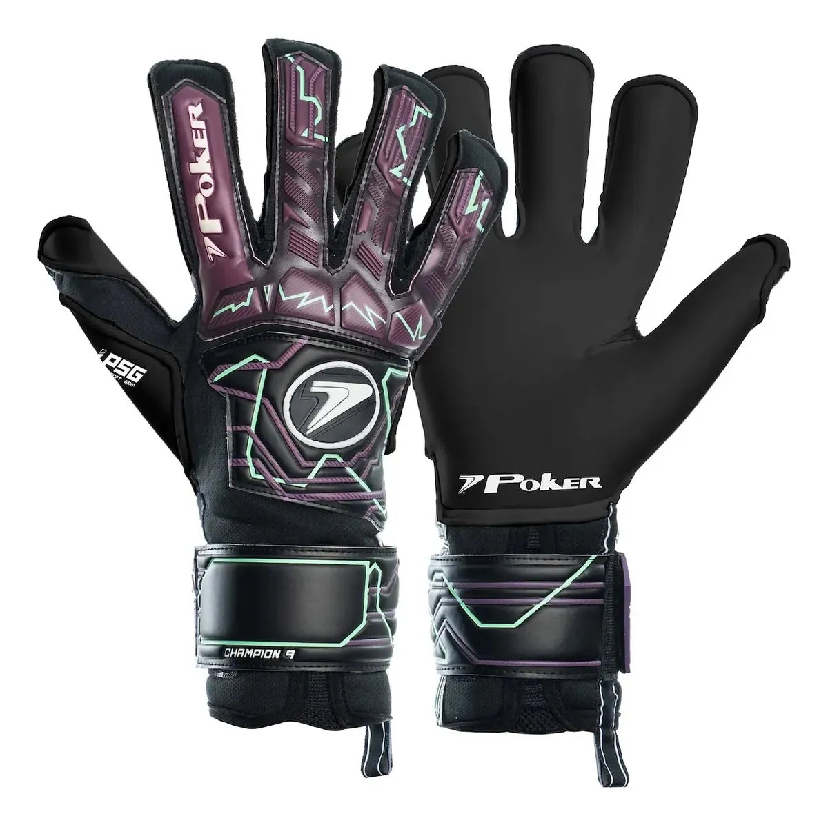 POKER LUVA CHAMPIONS 9 PRO NEGRO/PURPURA(SIN FERULA)