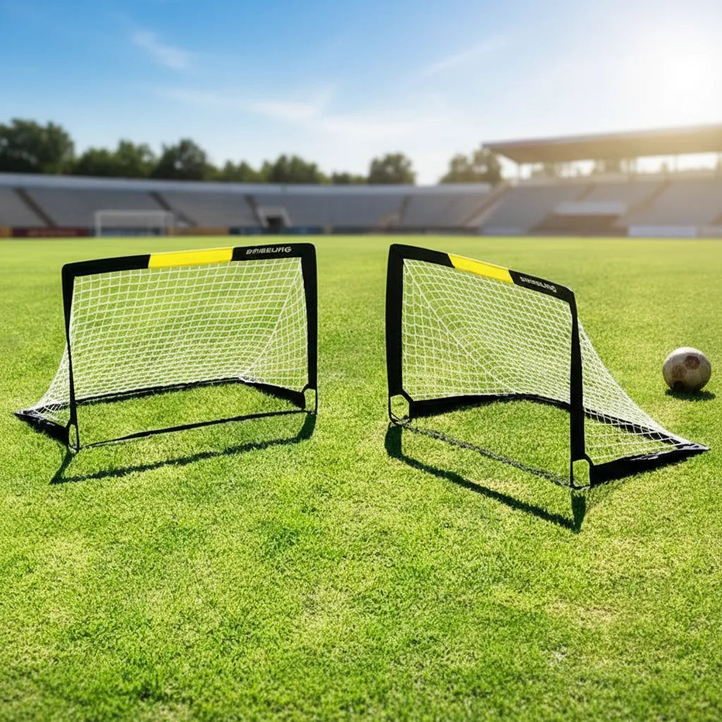 SET 2 ARCOS DE FUTBOL DRB PLEGABLE CON FUNDA (120x80cm)