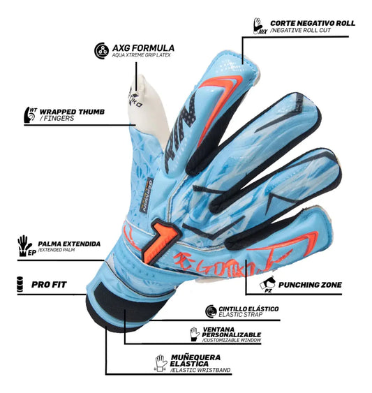 Guantes De Portero Rinat Egotiko X Pro Azul/blanco