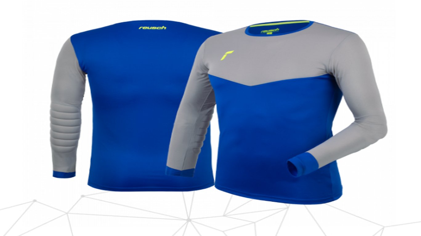 POLERA DE ARQUERO REUSCH MATCH AZUL/GRIS/FLUOR