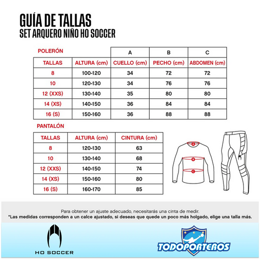 KIT DE ARQUERO HO SOCCER KEEPER PREMIER JUNIOR AMARILLO/AZUL
