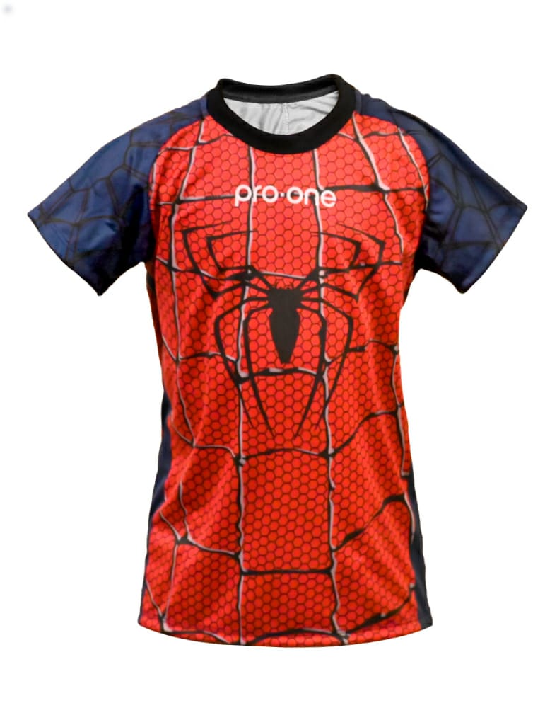 POLERA DE ARQUERO M/CORTA PRO-ONE SPIDER ROJO/AZUL