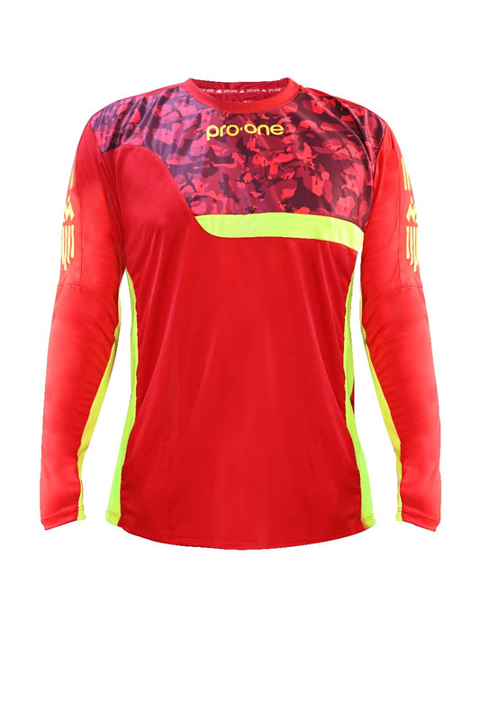 POLERA DE ARQUERO PRO-ONE STREAM ROJO/AMARILLO NEON