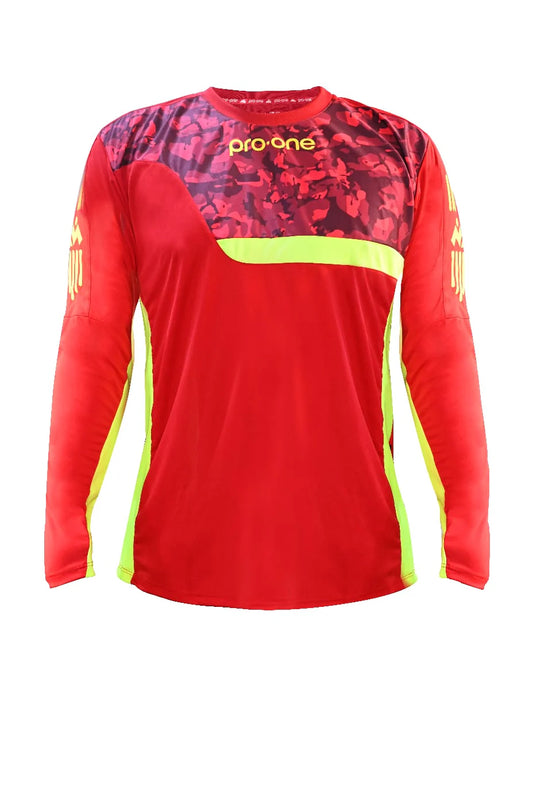 POLERA DE ARQUERO PRO-ONE STREAM ROJO/AMARILLO NEON