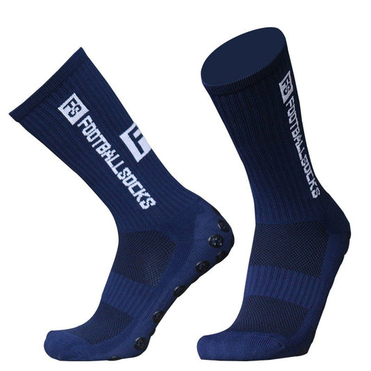 CALCETA ANTIDESLIZANTE ADULTO FOOTBALL SOCKS AZUL MARINO (39-44)