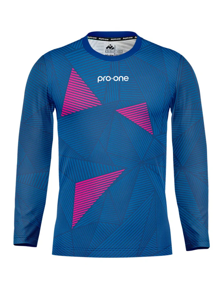 POLERA DE ARQUERO M/LARGA PRO-ONE ENERGY AZUL MARINO/FUCSIA