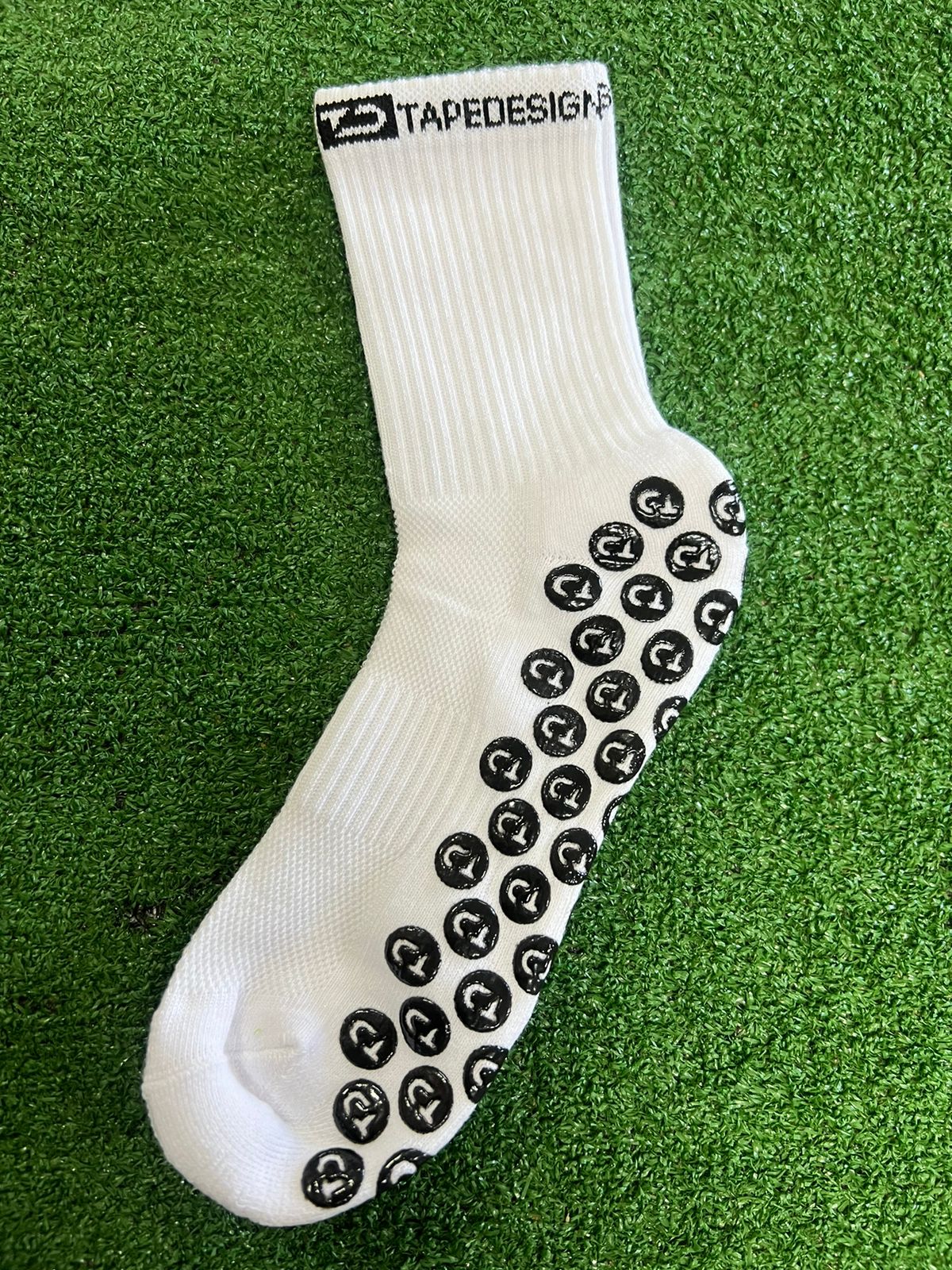 CALCETA ANTIDESLIZANTE ADULTO FOOTBALL SOCKS BLANCA (39-44)