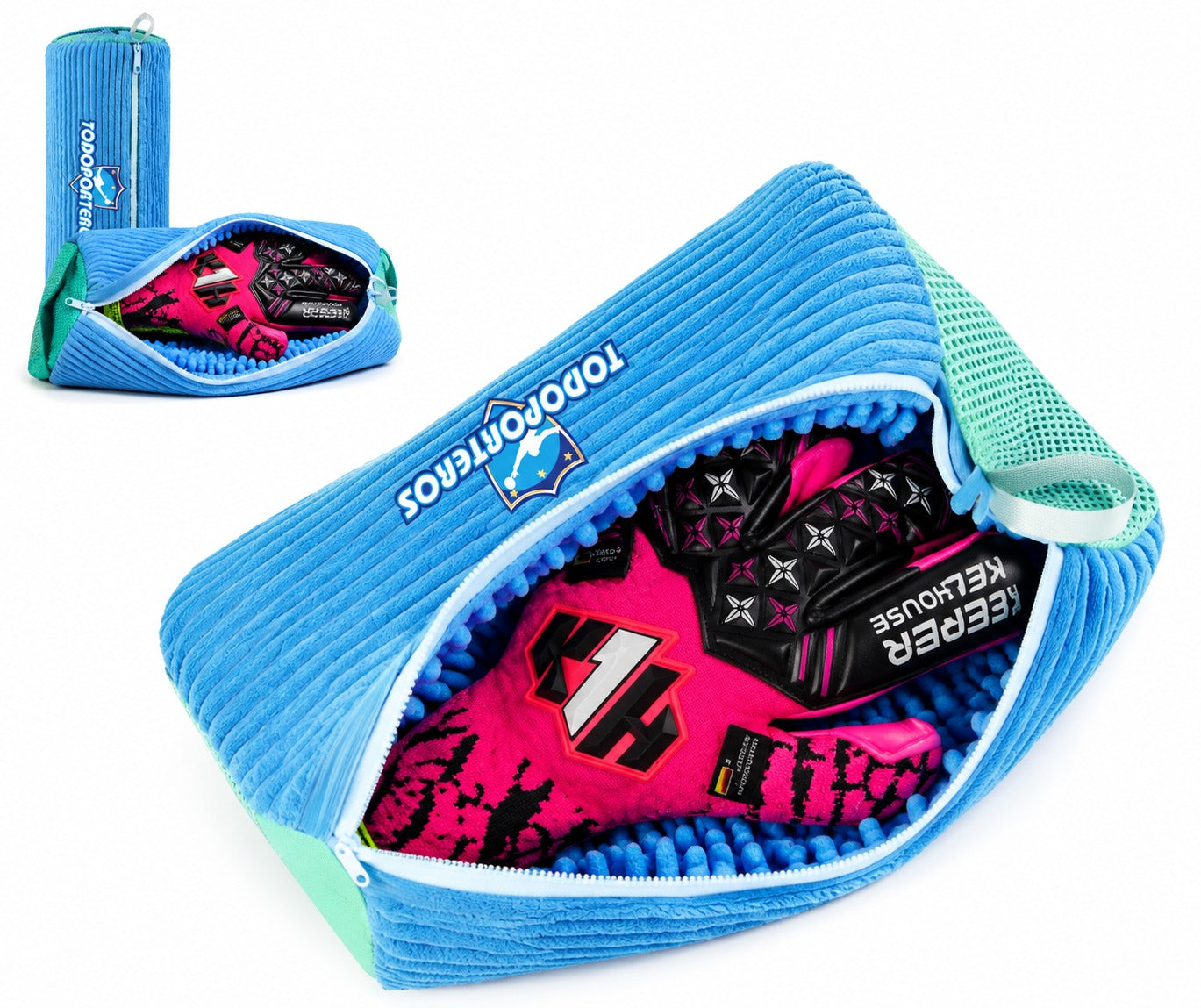 BOLSO PARA LAVAR GUANTES CELESTE
