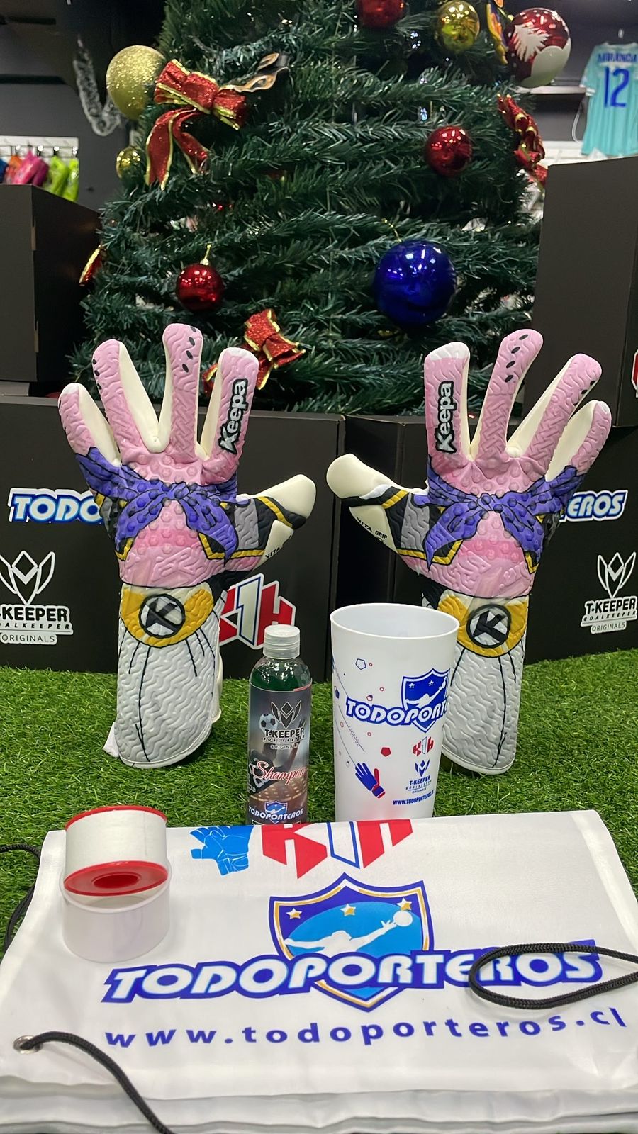 BOX NAVIDEÑO  GUANTE KEEPA DELTA HERO ROSA TALLA 10