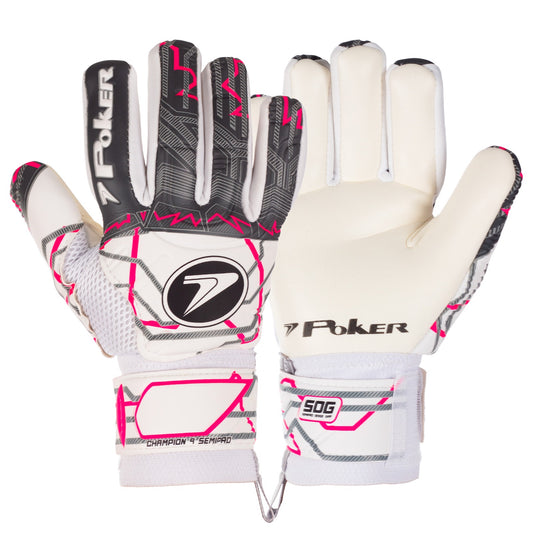 POKER CHAMPION 9 MULTITERRENO BLANCO/GRIS/FUCSIA (SIN FERULAS)