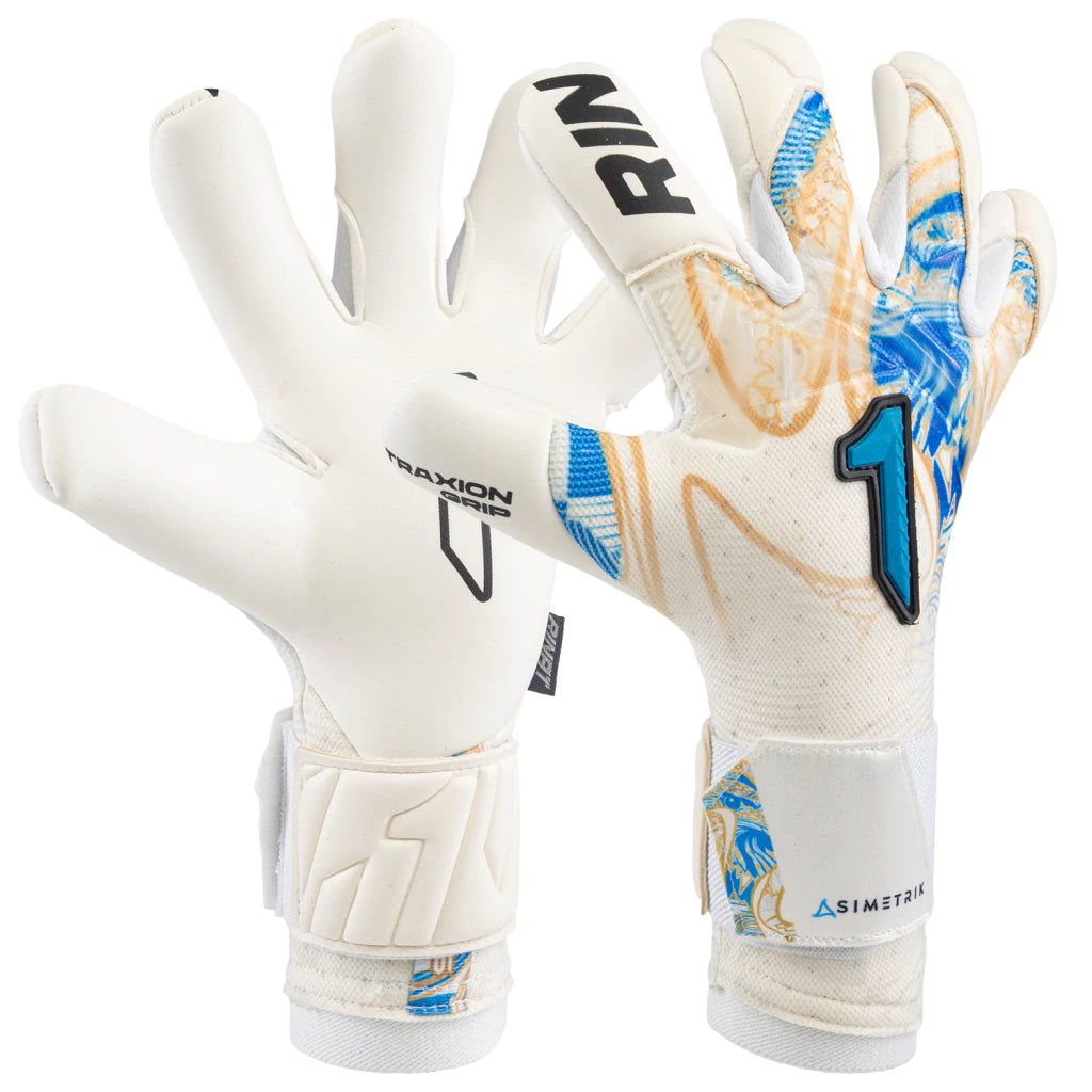 Guantes de Portero Rinat Asimetrik Aero PRO blanco/azul