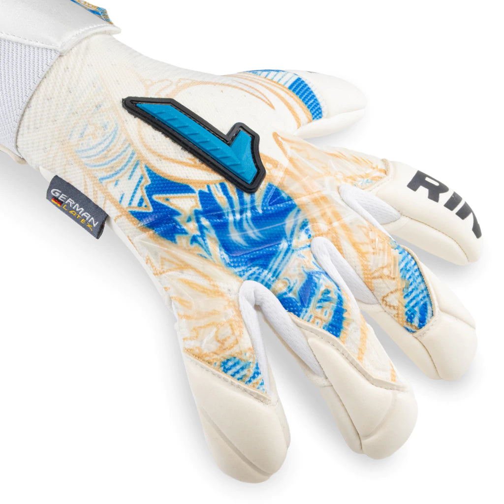 Guantes de Portero Rinat Asimetrik Aero PRO blanco/azul