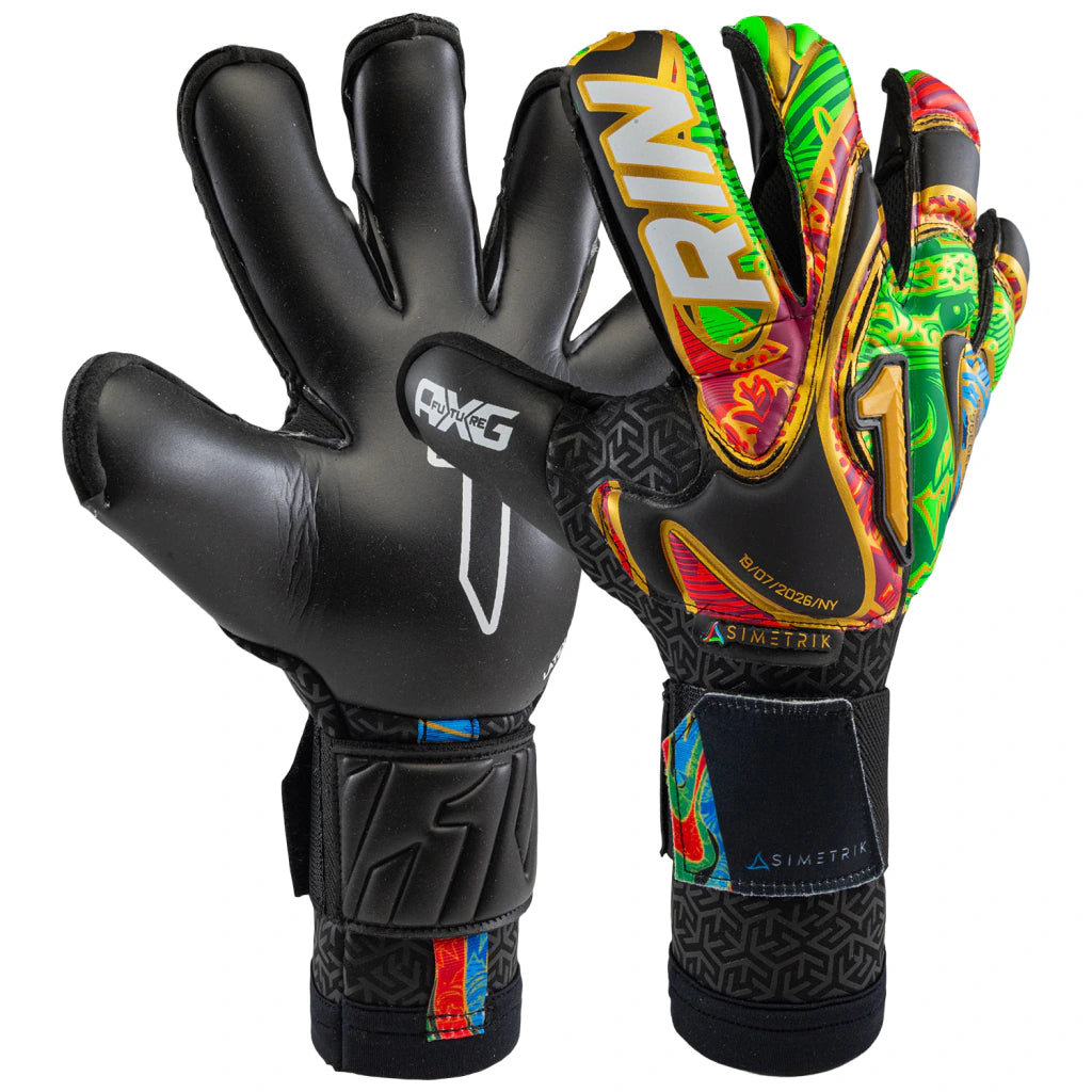 Guantes de Portero Rinat Asimetrik PRO Future MULTICOLOR NEGRO