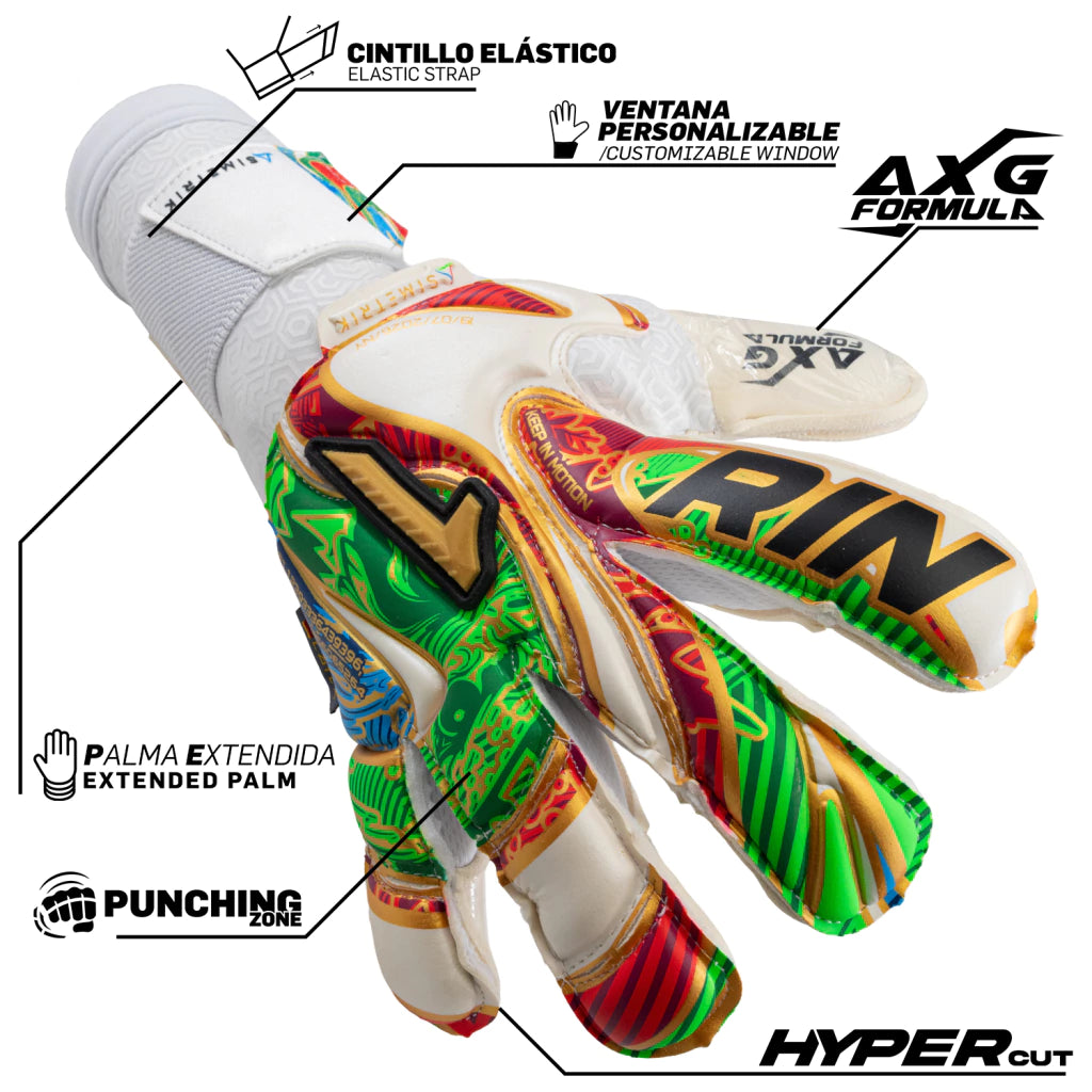 Guantes de Portero Rinat Asimetrik Pro Multicolor Blanco