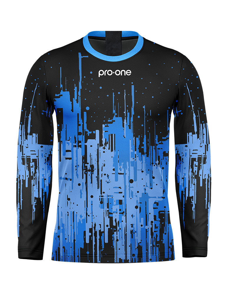 POLERA DE ARQUERO M/LARGA PRO-ONE STRIPE AZUL