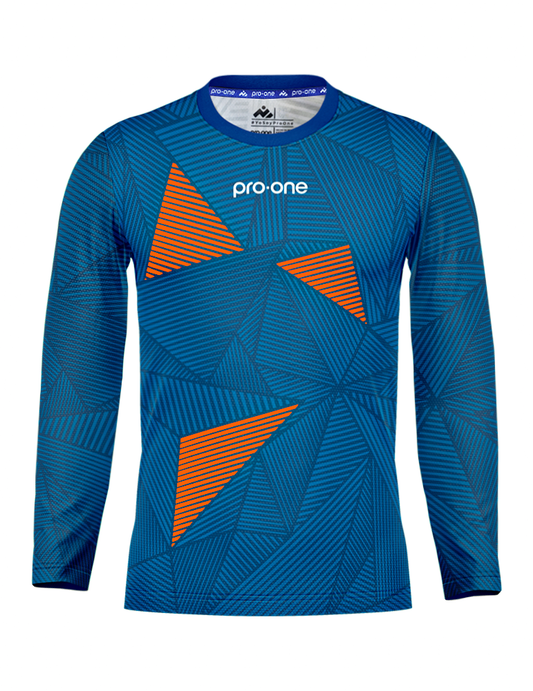 POLERA DE ARQUERO M/LARGA PRO-ONE ENERGY AZUL/NARANJA