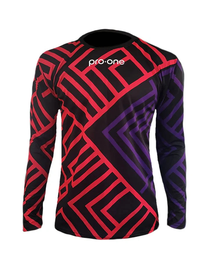 POLERA DE ARQUERO PRO ONE SQUARE NEGRO/FUCSIA/MORADO