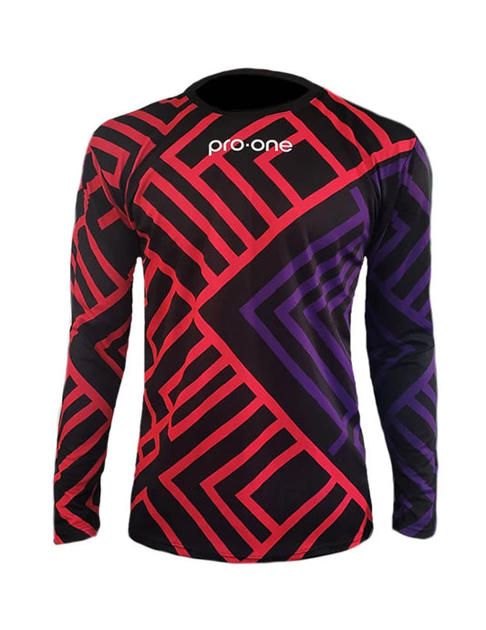POLERA DE ARQUERO PRO ONE SQUARE NEGRO/FUCSIA/MORADO
