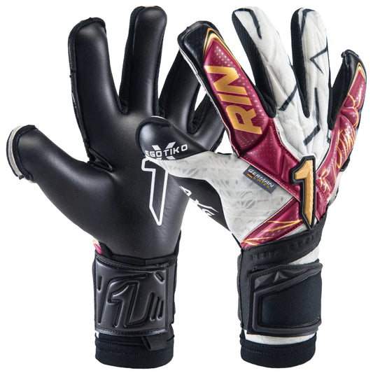 Guantes de Portero Rinat Egotiko X Pro Blanco/Vino/Negro sin ferulas