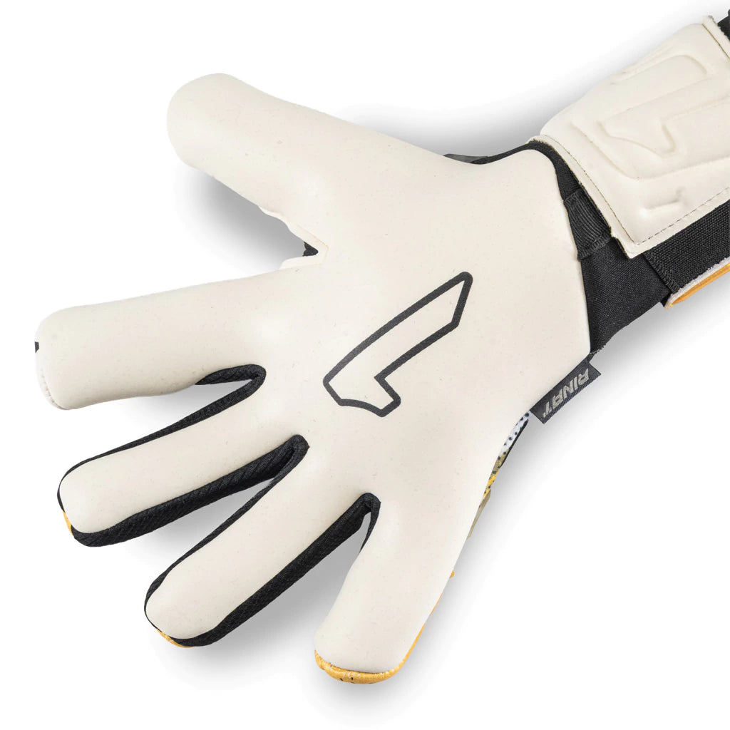 Guantes de Portero Rinat Fiera Pro Blanco/Oro sin ferulas
