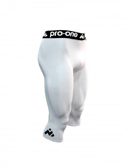 calza 3/4 PRO ONE SPARK BLANCO SIN PROTECCIÓN