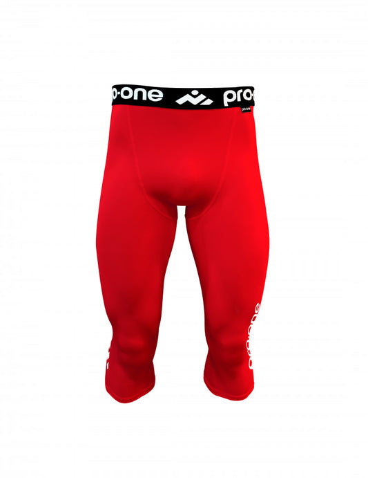 calza 3/4 PRO ONE SPARK ROJO SIN PROTECCIÓN