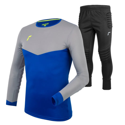 KIT DE ARQUERO REUSCH MATCH JUNIOR AZUL / GRIS